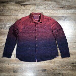 Robert Graham Men Shirt Classic Fit Ombré Multicolor - Tag XL Actual Large